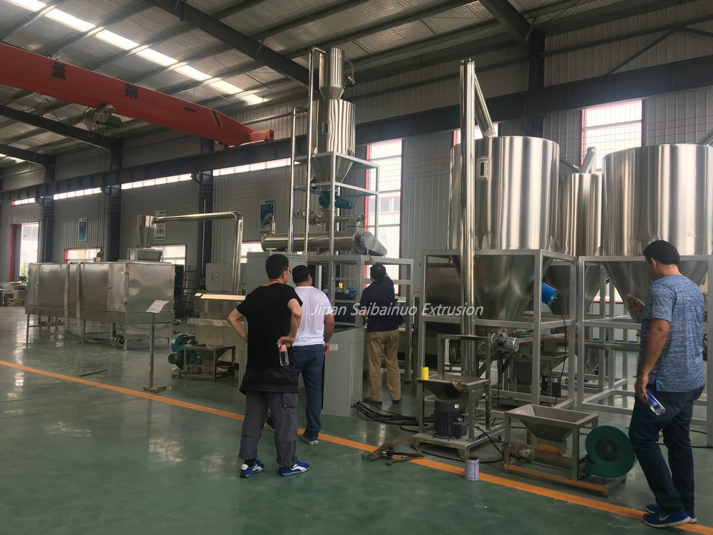 Tvp Tsp Fiber Artificial Vegetable Meat Production Plant Textured Soya Protein Processing Line Soy Chunks Nuggets Making Machine